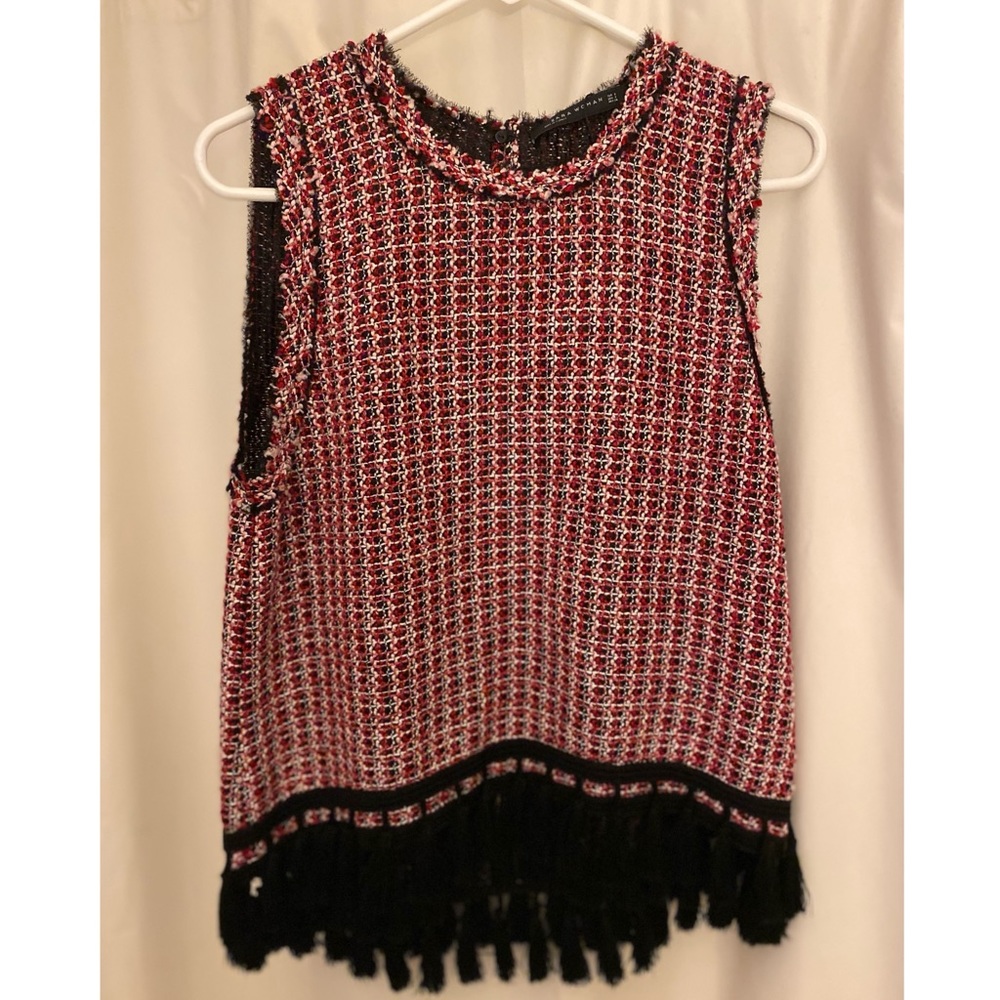 Zara Tweed Top